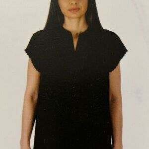 Joie Black Scalloped EdgeTop